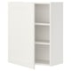 Option: ENHET white wall cabinet, modern style, 2 shelves, compact shape, clean design.