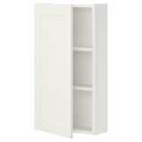 White ENHET wall cabinet with two shelves and single door. 10-year guarantee.