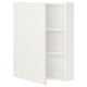 White ENHET wall cabinet, minimalist design, rectangular shape, flat door front, with two shelves inside.