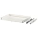 Option: White push-to-open drawer with smooth runners & dampers, minimalist design for modern kitchens.