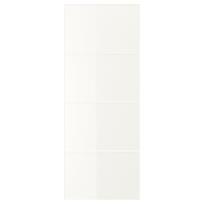 White glass wardrobe, modern design.
