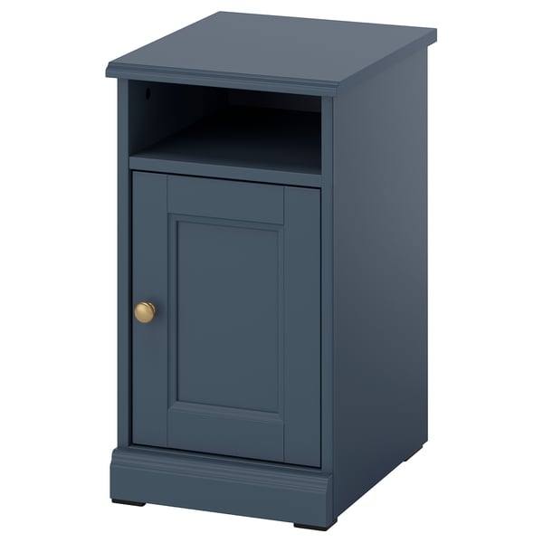 FÅGELFJÄLLET Bedside table, dark grey-blue, 32x41x56 cm