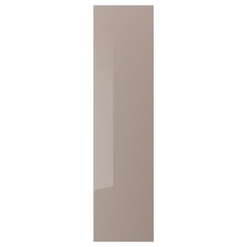 Rectangular FARDAL door with high-gloss finish, smooth surface, rounded edges. Made from particleboard with plastic foil.