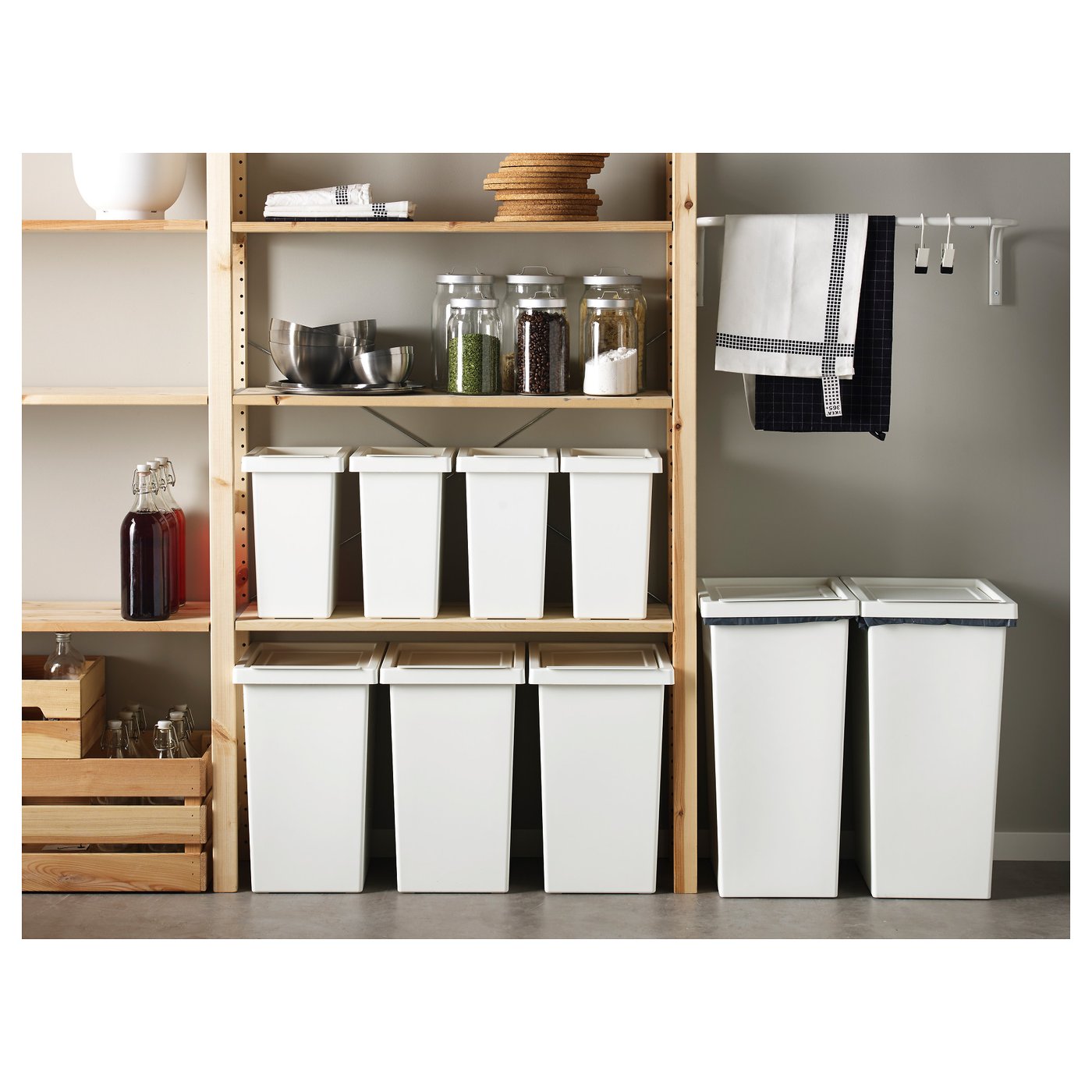 FILUR Bin with lid White 10 l IKEA
