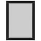 Option: Black FISKBO picture frame, rectangular, simple design, safe for kids rooms.