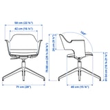 Illustration with measurements for the product: FJÄLLBERGET.