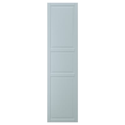FJÄREHALS door: light grey, rectangular, simple panel design, fiberboard.