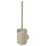 Florsjon beige toilet brush holder, round design with long handle.