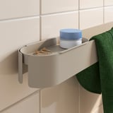 FLORSJÖN Towel rail, beige, 62 cm