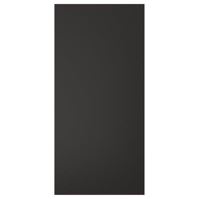 Black kitchen cover panel, foiled recycled plastic, rectangle, modern design.