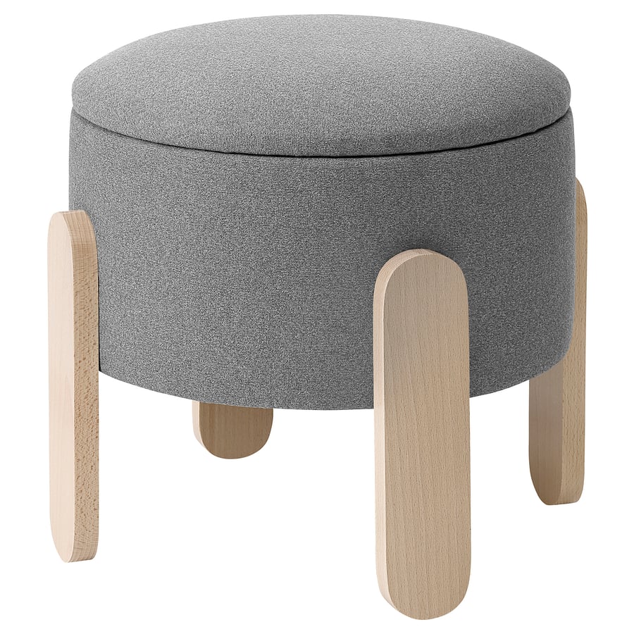 FÖRLUNDA pouffe, with storage/Tonerud grey IKEA Ireland