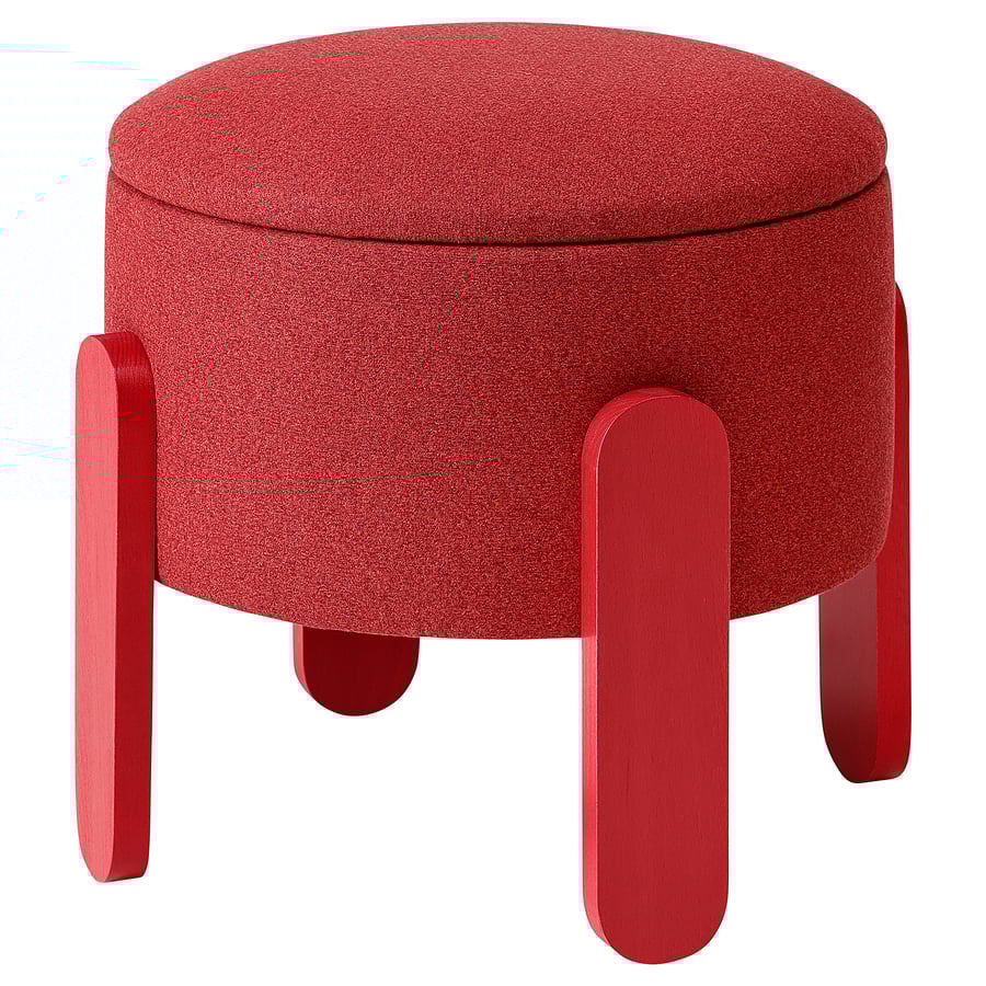 FÖRLUNDA pouffe, with storage/Tonerud red IKEA Ireland