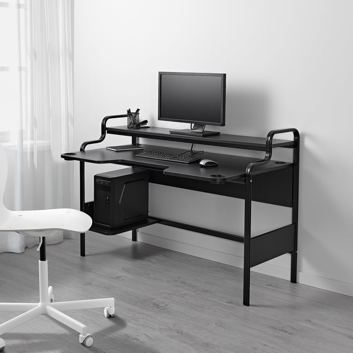 FREDDE gaming desk, black, 140x74x73 cm - IKEA Ireland