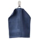 Blue FREDRIKSJÖN cotton towel with hooked hanger, thick & soft.
