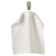 White FREDRIKSJÖN towel with loop, 100% cotton, thick & soft.