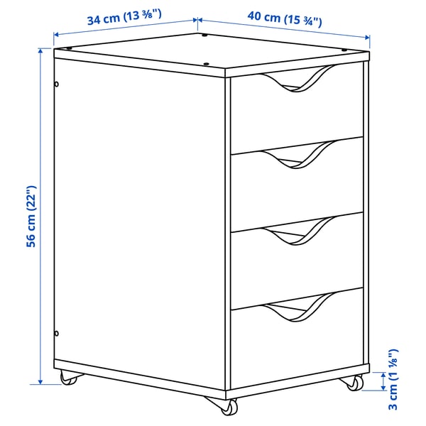 Illustration with measurements for the product: FRIIDROTT.