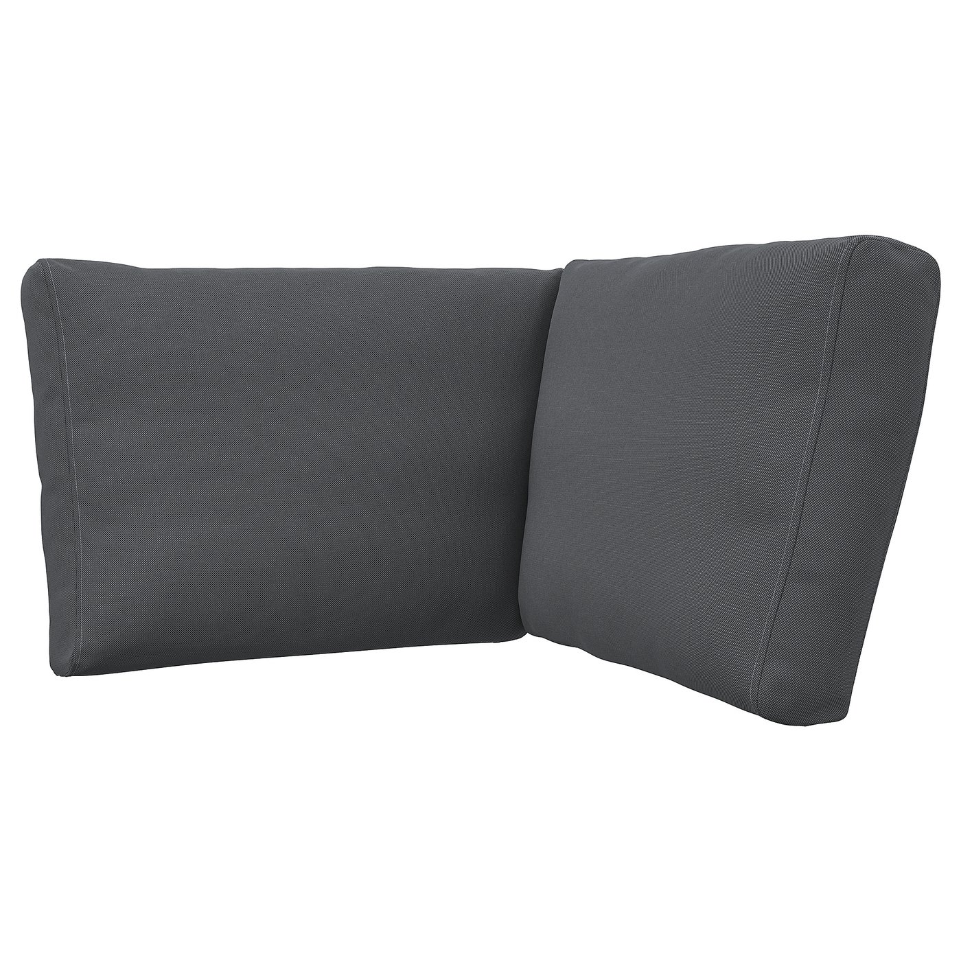 Dark grey, recycled fabric, l-shaped sofa corner, soft cushion.