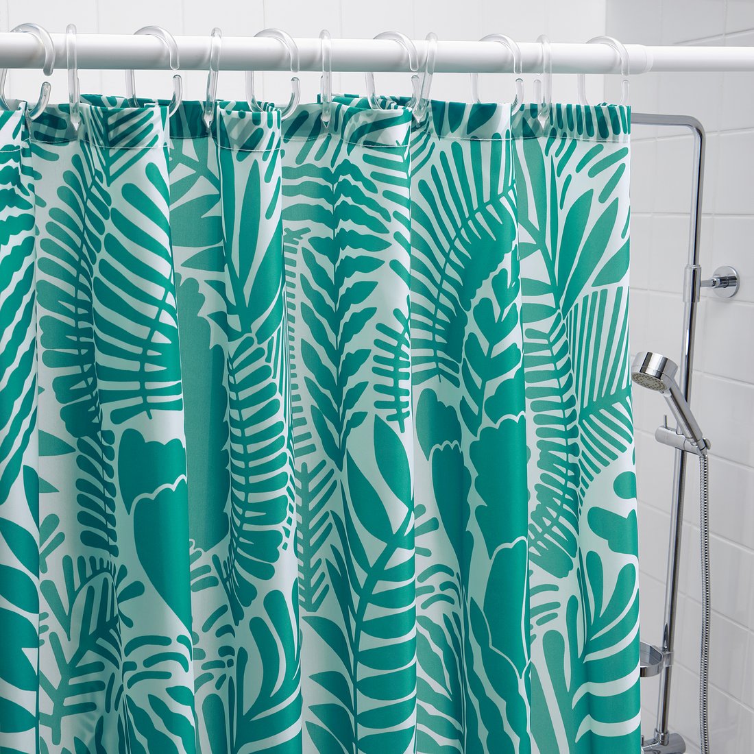 GATKAMOMILL Shower curtain turquoise, white IKEA Ireland