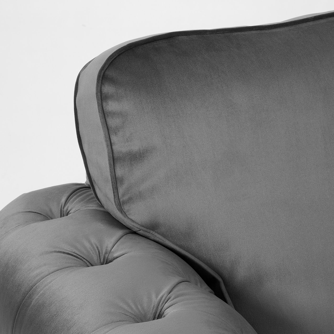 GREVIE 2-seat sofa, Velvet grey - IKEA Ireland