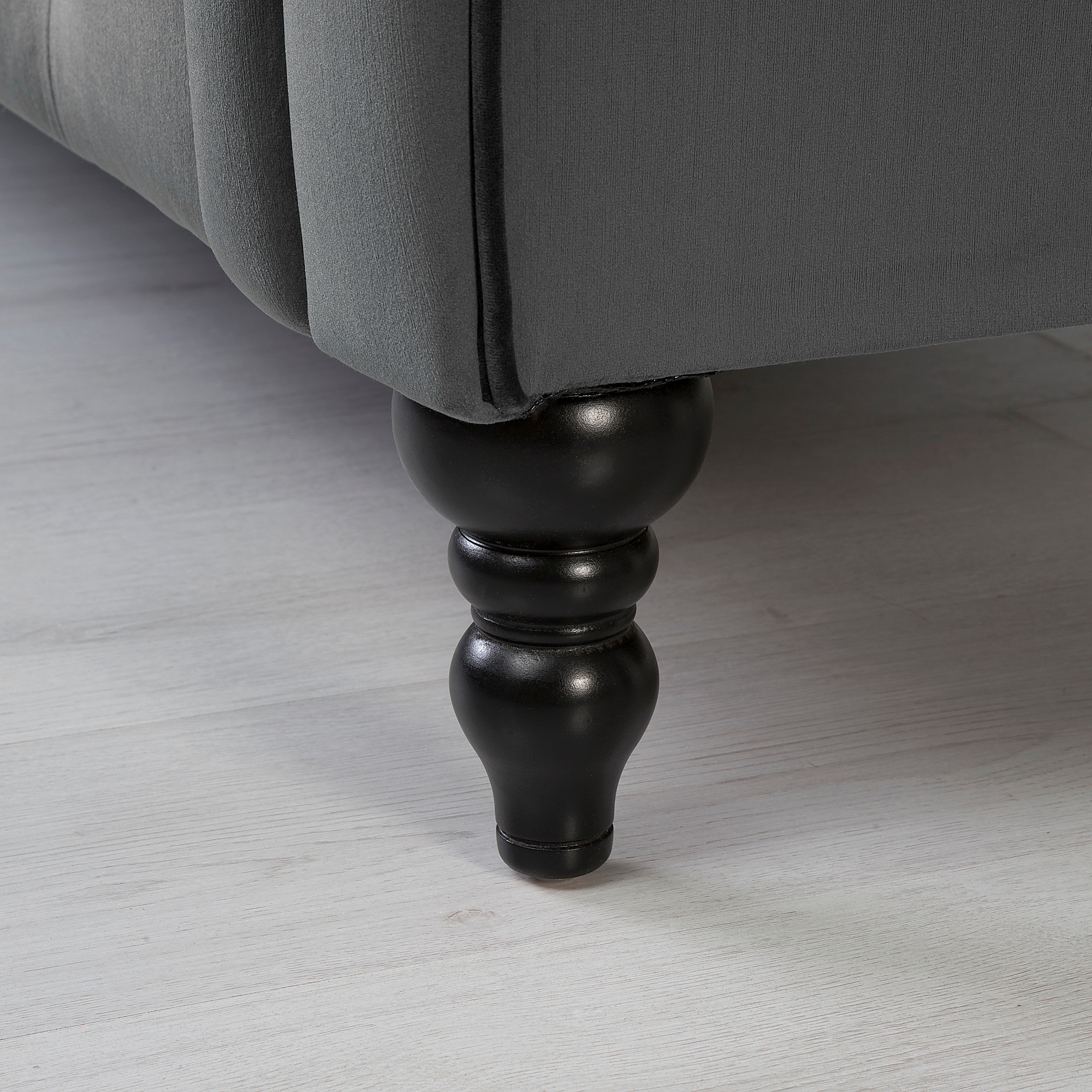 GREVIE 2-seat sofa, Velvet grey - IKEA Ireland