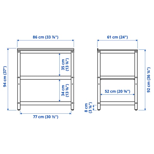 Illustration with measurements for the product: GRILLSKÄR.