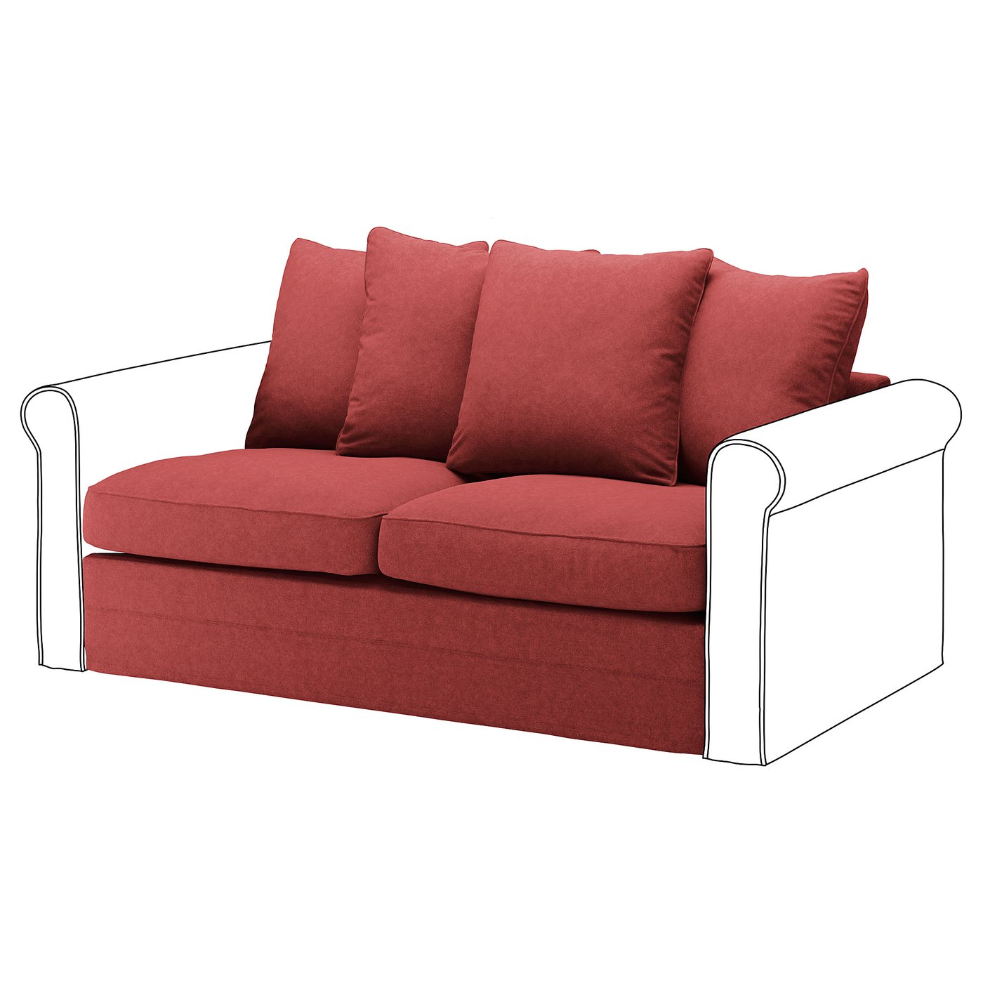 ikea red futon