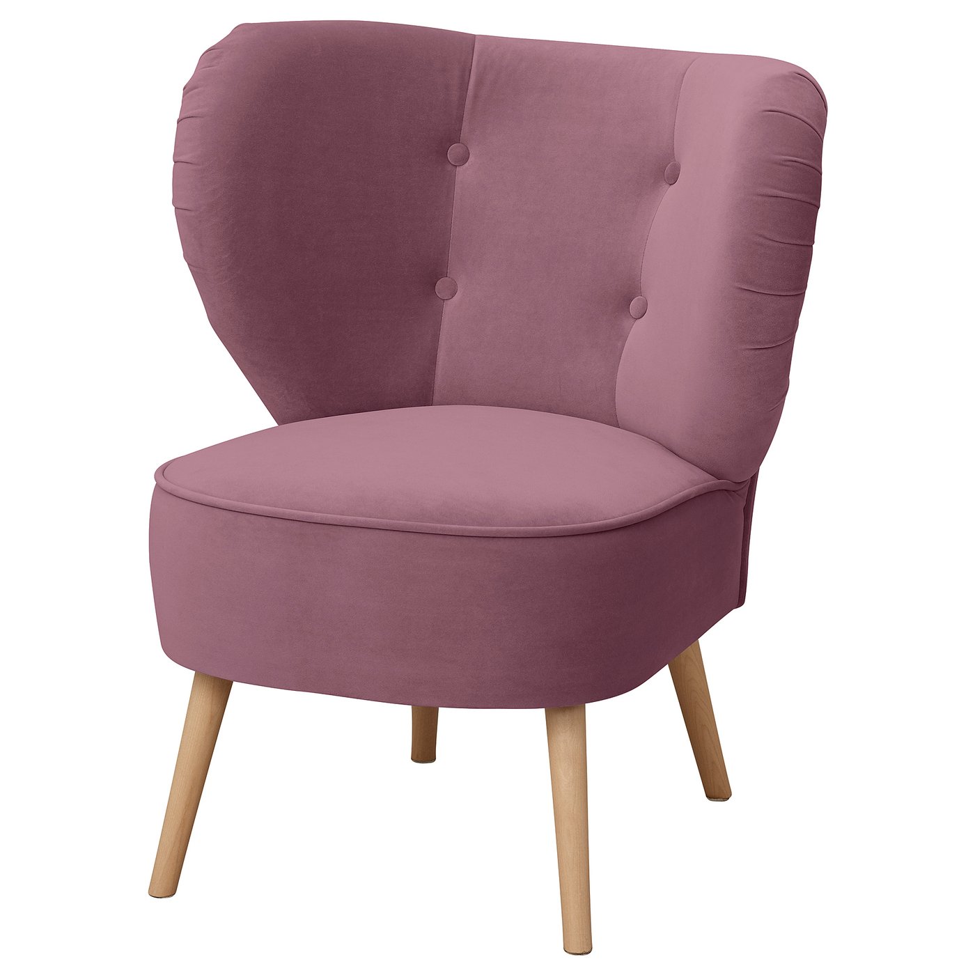 GUBBO Easy chair - velvet pink - IKEA Ireland