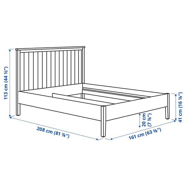 GULLABERG Bedroom furniture, set of 3, grey, Standard King
