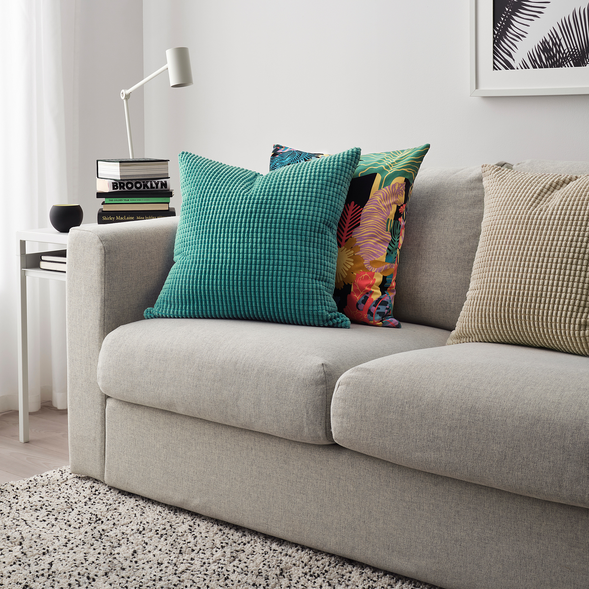 GULLKLOCKA Cushion cover, turquoise, 50x50 cm IKEA Ireland