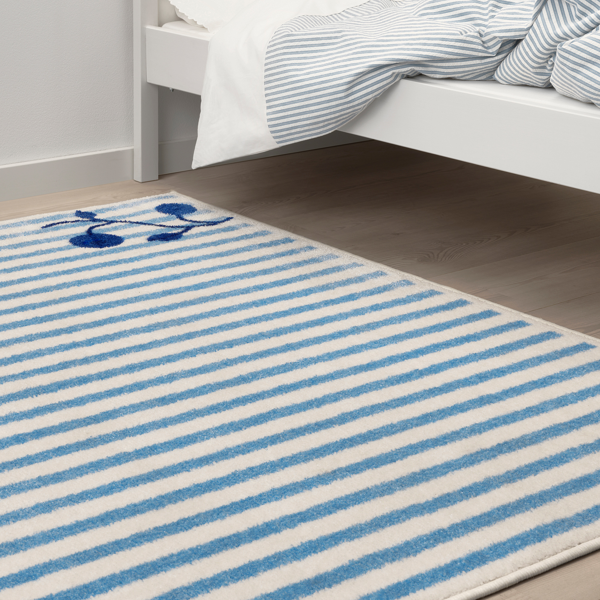 GULSPARV Rug, striped blue, white, 133x160 cm IKEA Ireland