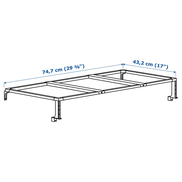 Illustration with measurements for the product: HÅLLBAR.