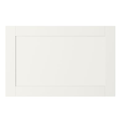 White HANVIKEN drawer, rectangular, minimalist design, made from fiberboard with paper foil and plastic edging.