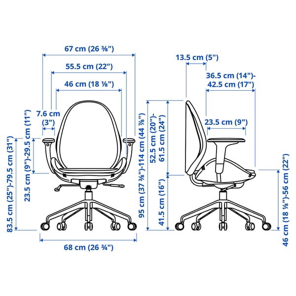 Illustration with measurements for the product: HATTEFJÄLL.