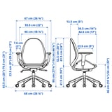 Illustration with measurements for the product: HATTEFJÄLL.