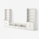 HAUGA TV/storage combination, white, 346x46x199 cm