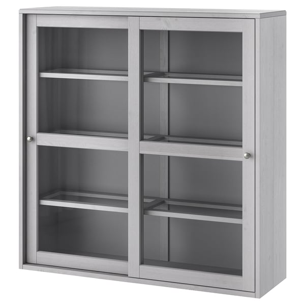 Havsta Glass Door Cabinet Grey 121x123x35 Cm Ikea Ireland