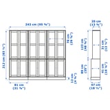 Illustration with measurements for the product: HAVSTA.
