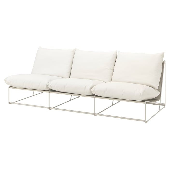 HAVSTEN 3seat sofa, in/outdoor, without armrests/beige, 245x94x90 cm