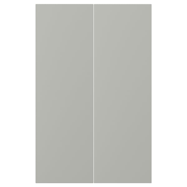 HAVSTORP: light grey kitchen cabinet doors, rectangular, fiberboard & paint, minimalist design.