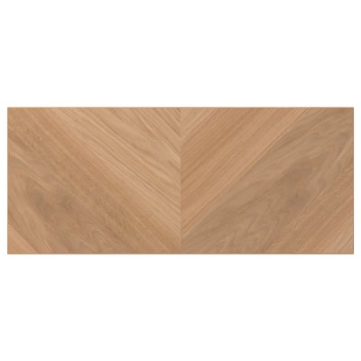 HEDEVIKEN natural oak veneer panel, rectangular with unique grain patterns.