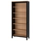 HEMNES Bookcase, black-brown/light brown, 90x197 cm