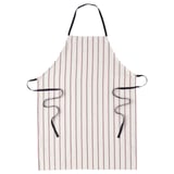 Apron named HILDEGUN with black and red stripes, made from cotton.
