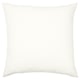 White square outdoor-friendly pillow with smooth texture, made from durable recycled polyester.