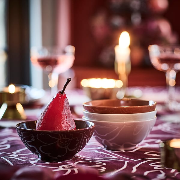 HÖSTAGILLE Bowl, glossy mixed colours, 12 cm