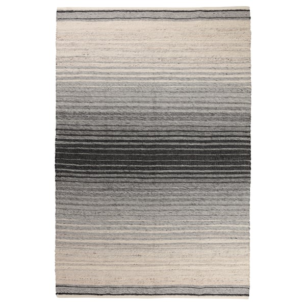 HYLDTOFTE Rug, flatwoven, handmade dark grey/grey, 170x240 cm IKEA