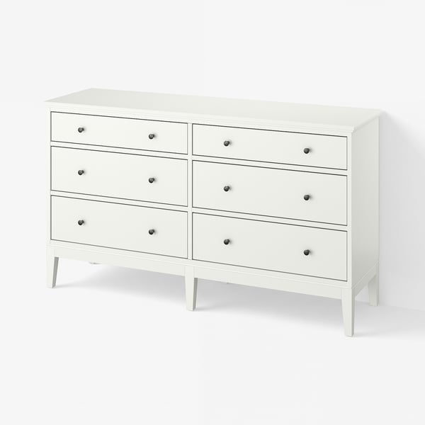 IDANÄS Chest of 6 drawers, white, 162x95 cm