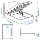Illustration with measurements for the product: IDANÄS.