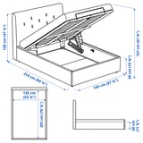 Illustration with measurements for the product: IDANÄS.