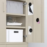 IDÅSEN cabinet with shelves, boxes, books, jars; magnetic, silent, adjustable.