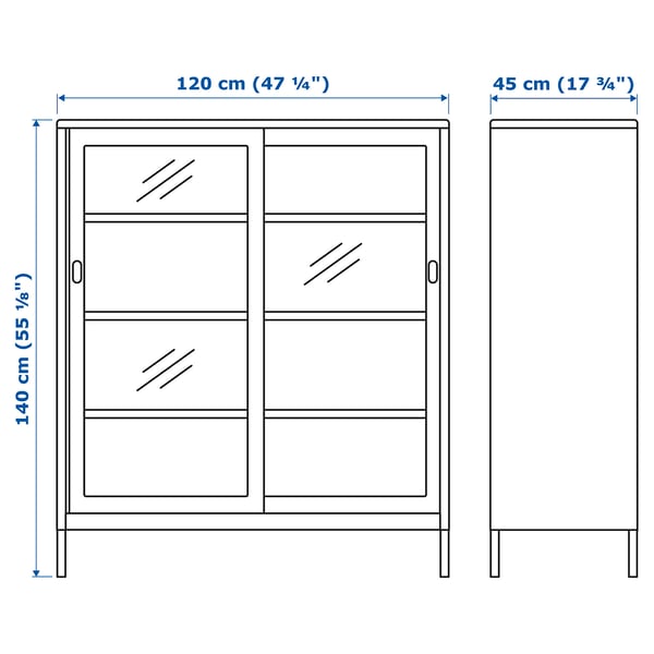 Illustration with measurements for the product: IDÅSEN.